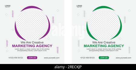 vector social media banner template design Stock Vector