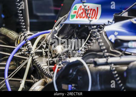 Alpine F1 Team A522, mechanical detail during the Formula 1 Rolex Belgian Grand Prix 2022, 14th round of the 2022 FIA Formula One World Championship from August 26 to 28, 2022 on the Circuit de Spa-Francorchamps, in Francorchamps, Belgium Stock Photo