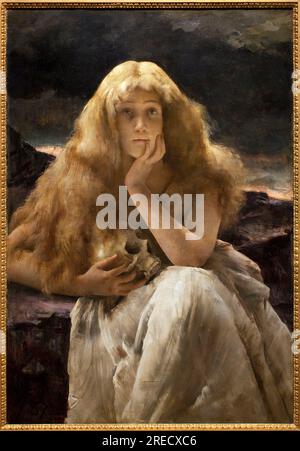 Marie Madeleine. Peinture de Alfred Stevens (1823-1906), huile sur toile, 1887. Musee des beaux arts de Gand (Belgique). Stock Photo