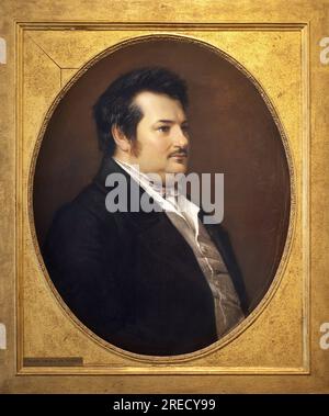 Portrait de Balzac jeune (Honore de Balzac, 1799-1850). Oeuvre de Jean Alfred Gerard Seguin (1805-1875), pastel, 1843, art francais. Musee des Beaux Arts de Tours. Stock Photo