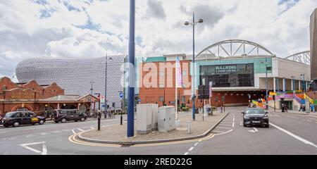 Bullring & Grand Central shopping Mall and Birmingham Moor Street railway Station in Birmingham, Wets Midlands, UK on 23 July 2023 Stock Photo