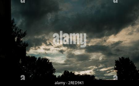 Dark brooding clouds fill the sky Stock Photo - Alamy