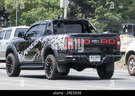 Chiangmai, Thailand -   June  17 2023: Private Pickup car, Ford Ranger. On road no.1001, 8 km from Chiangmai city. Stock Photo