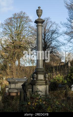 Victorian gravestone, Blackburn Cemetery. Stock Photo