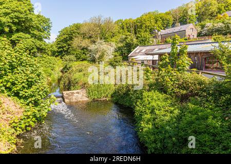 The River Solva at Solva Woollen Mill (Middle Mill) near Solva in the Pembrokeshire Coast National Park, West Wales UK Stock Photo