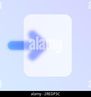login glass morphism trendy style icon Stock Vector