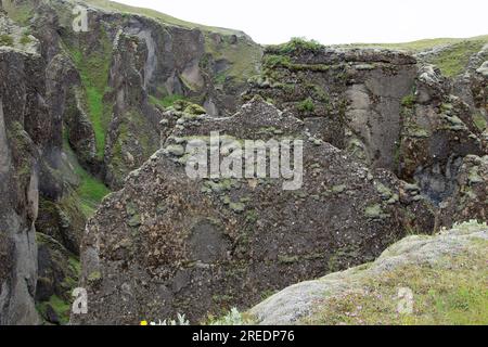 Fjaora River in Fjaorargljufur canyon Iceland Stock Photo