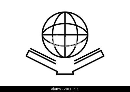 global education. related to E learning and online education. line icon style. Simple vector design editable Stock Vector