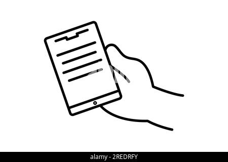 online reading. related to E learning and online education. line icon style. Simple vector design editable Stock Vector