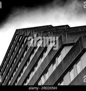 Moorfoot brutalist building black and white Sheffield Stock Photo