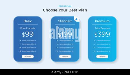 Pricing plans infographic presentation slide template Stock Vector