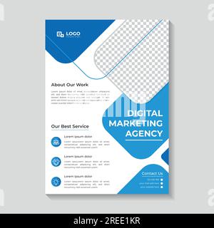Modern marketing business flyer design template , marketing flyer, business template, corporate flyer Stock Vector