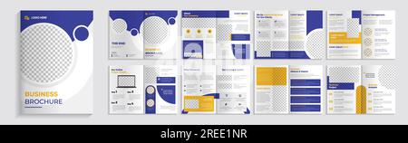Modern corporate business brochure design template Stock Vector