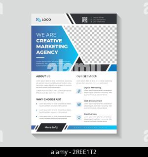 Business Flyer Corporate Flyer Template Geometric shape Flyer Circle Abstract Colorful concepts Stock Vector
