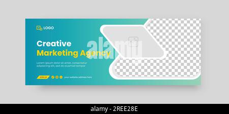 Business marketing social media cover template professional banner design Stock Vector