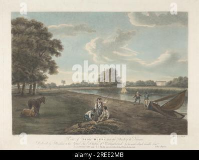 View of Sion House from the Banks of the Thames 1799 by John Hassell Stock Photo