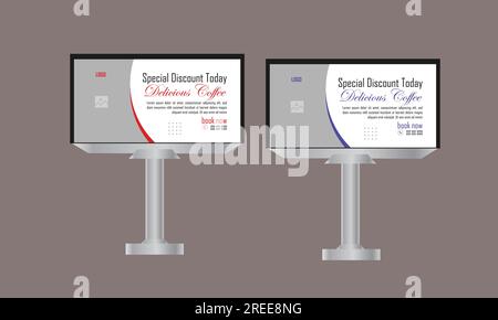 inspirational graphic design for placing photos posting and text, Modern business concept. Billboard banner design template for outdoor, ideas for out Stock Vector