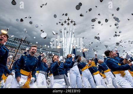 The U.S. Air Force Academy Class of 2023 graduation in Colorado Springs, Colo. on June 1, 2023. U.S. Air Force photo by Trevor Cokley Stock Photo