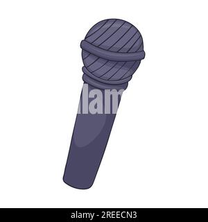 Microphone isolated on white background Vector illustration. Stock Vector