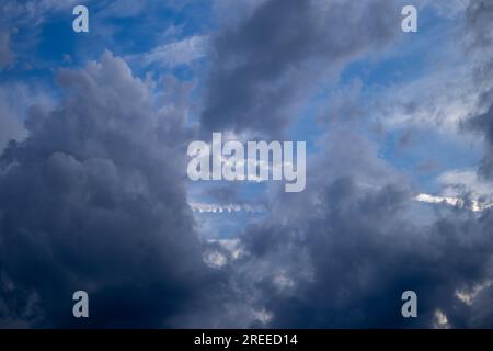 Stormy rain clouds over Zagreb Stock Photo