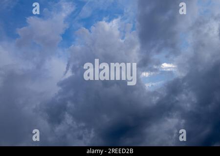Stormy rain clouds over Zagreb Stock Photo