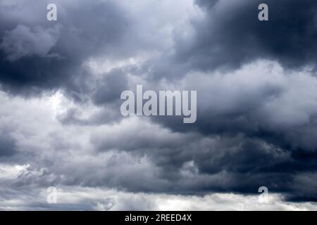 Stormy rain clouds over Zagreb Stock Photo