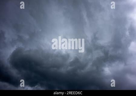 Stormy rain clouds over Zagreb Stock Photo