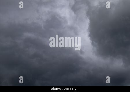 Stormy rain clouds over Zagreb Stock Photo