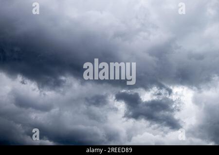 Stormy rain clouds over Zagreb Stock Photo