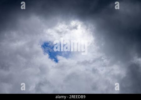 Stormy rain clouds over Zagreb Stock Photo