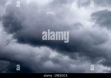 Stormy rain clouds over Zagreb Stock Photo