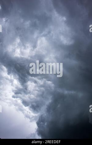 Stormy rain clouds over Zagreb Stock Photo