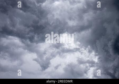 Stormy rain clouds over Zagreb Stock Photo