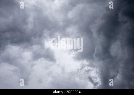 Stormy rain clouds over Zagreb Stock Photo