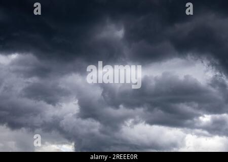 Stormy rain clouds over Zagreb Stock Photo