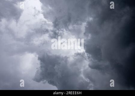Stormy rain clouds over Zagreb Stock Photo