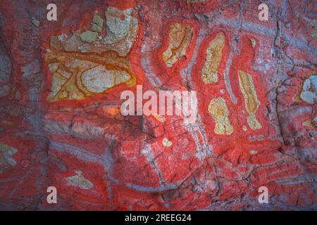 Colorful pattern in the rock. Natural background Stock Photo