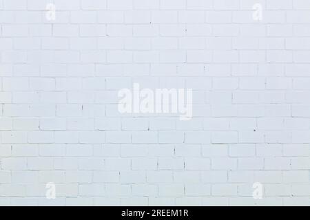 Simple white brick wall for backgrounds Stock Photo