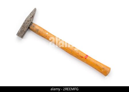 Small old hammer, isolated on white Stock Photo