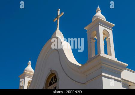 Bright church in San Vincente. Mindelo. Cabo Verde. Africa Stock Photo