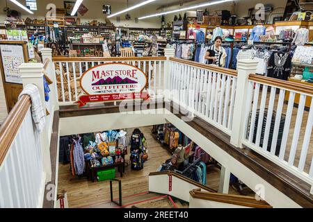 Asheville North Carolina,Mast General Store,inside interior indoors,outfitters,store business shop,merchant market marketplace,selling buying,shopping Stock Photo