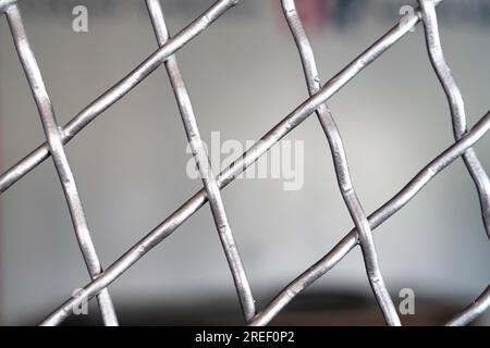 metalic silver grille for concept idea and background inspiraiton Stock Photo
