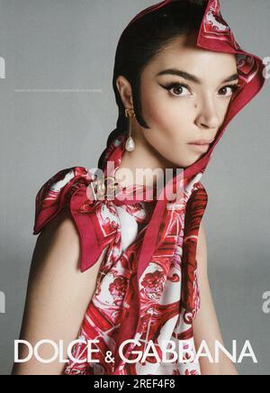 Vogue Magazine Summer 2023 Issue Advert, United States Stock Photo