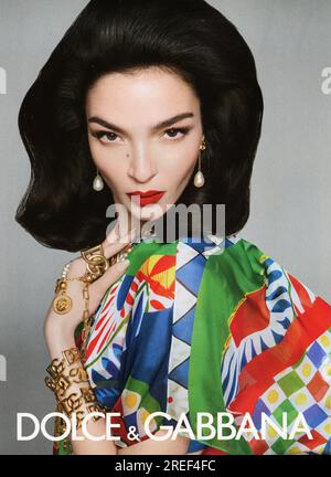 Vogue Magazine Summer 2023 Issue Advert, United States Stock Photo