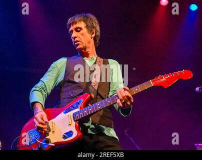 Tunbridge Wells, UK. 27th July, 2023. Johnny Marr during his 2023 Headline Show tour with songs from his 2022 'Fever Dreams Pts 1-4' album at the Assembley Hall Theatre, Tunbridge Wells, Kent, UK on July 27 2023. Credit: Francis Knight/Alamy Live News Stock Photo