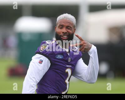 July 27, 2023: Baltimore Ravens WR Tylan Wallace (16) participates in  training camp at Under Armour Performance Center in Owings Mills, MD.  Photo/ Mike Buscher / Cal Sport Media (Credit Image: ©