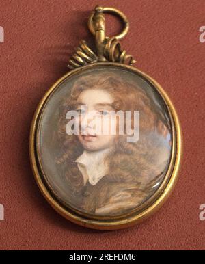 Portrait of Unknown Man, formerly known as Sir William Temple by Richard Gibson Stock Photo