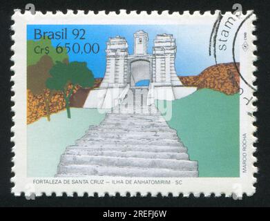 BRAZIL - CIRCA 1992: stamp printed by Brazil, shows  Fortresses, circa 1992 Stock Photo