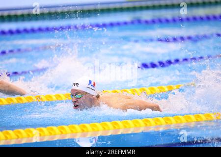 Leon MARCHAND (FRA) During The Men 200m Medley Final Swimming Event At ...