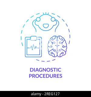 Diagnostic procedures blue gradient concept icon Stock Vector